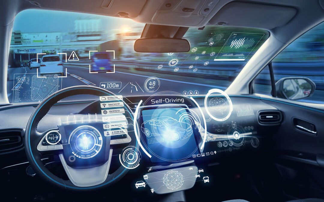Cockpit of futuristic autonomous car
